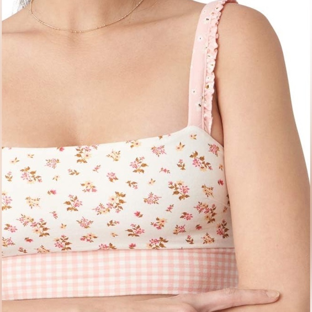 Rue Ruffle Bra-collaboration between Bandier & Sincerely Jules (size small)